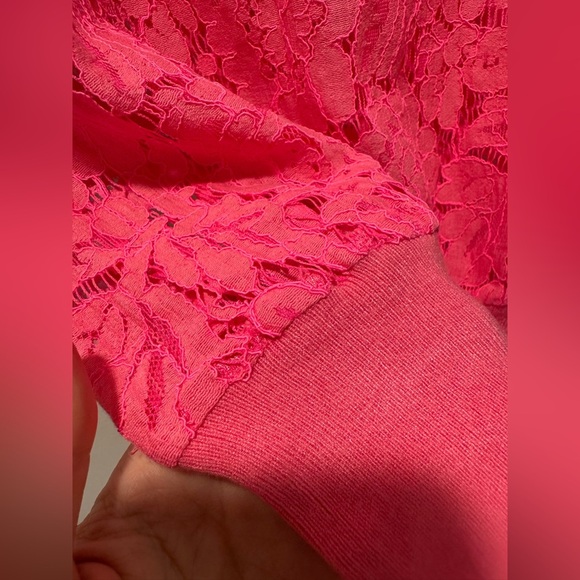 Macbeth Collection Women’s Lace Small Pink Top Blouse - Picture 4 of 6